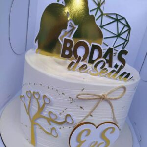 Arquivo de Corte Topo de Bolo Bodas de Seda
