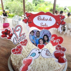 Arquivo de corte topo de bolo bodas de seda