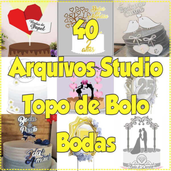 Arquivo de Corte Topo de Bolo Bodas