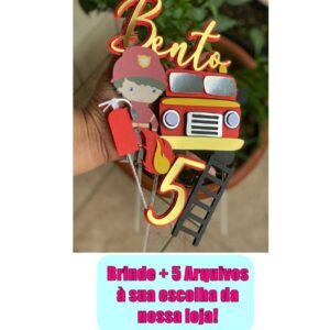 Arquivo de Corte Topo de Bolo Bombeiro