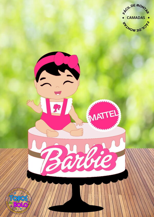 Arquivo de Corte Topo de Bolo Boneca Barbie