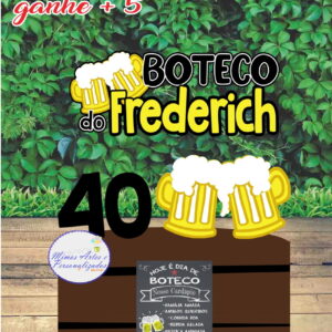 Arquivo de Corte Topo de Bolo Boteco Chopp em Camadas
