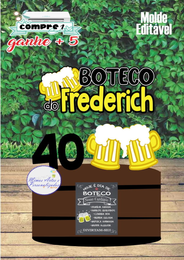 Arquivo de Corte Topo de Bolo Boteco Chopp em Camadas