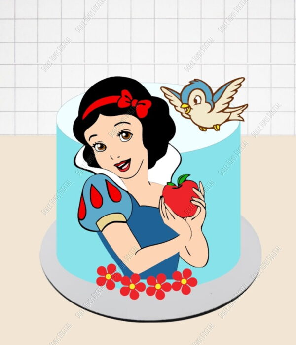 Arquivo de Corte Topo de Bolo Branca de Neve