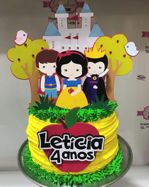 Arquivo de Corte Topo de Bolo Branca de Neve 1