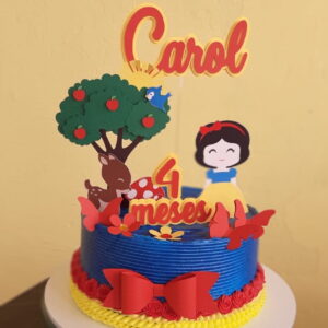 Arquivo de corte topo de bolo branca de neve camadas