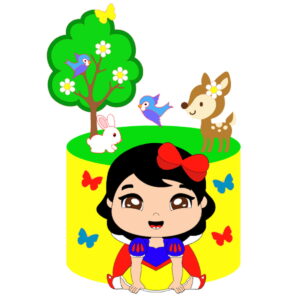 Arquivo de Corte: Topo de Bolo Branca de Neve Cute 013