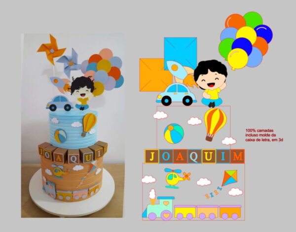 Arquivo de Corte Topo de Bolo Brinquedos 2