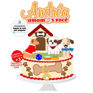 Arquivo de Corte Topo de Bolo Cachorros