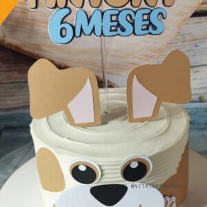 Arquivo de Corte Topo de Bolo Cachorrinho Topper Mesversario