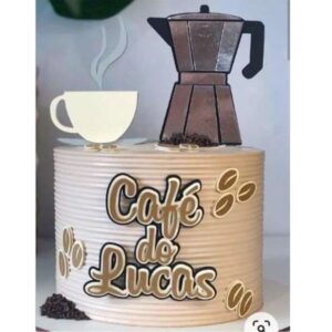 Arquivo de Corte Topo de Bolo Café CAMADAS COD: 911
