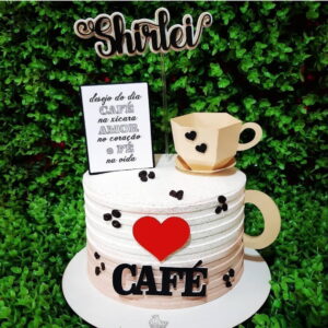 Arquivo de corte topo de bolo Café