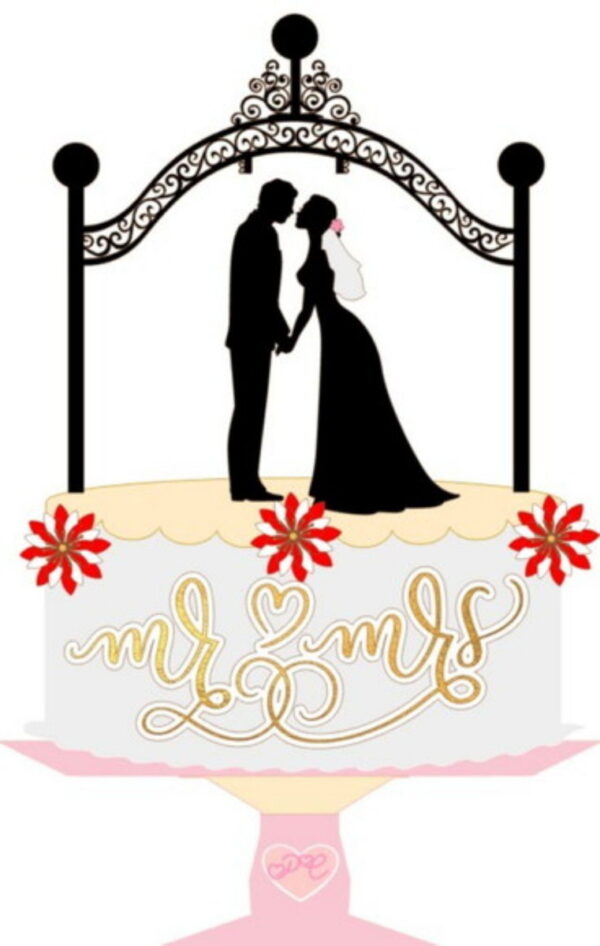 Arquivo de Corte Topo de Bolo Camadas Casamento Studio