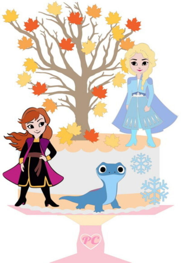 Arquivo de Corte Topo de Bolo Camadas Frozen Studio
