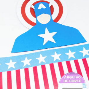 Arquivo de Corte Topo de Bolo Capitão América #2454