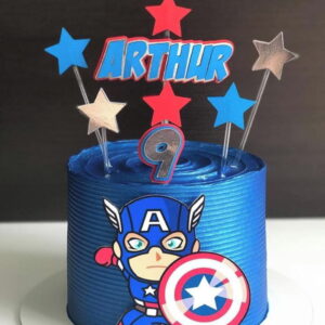 Arquivo de Corte - Topo de Bolo Capitão America