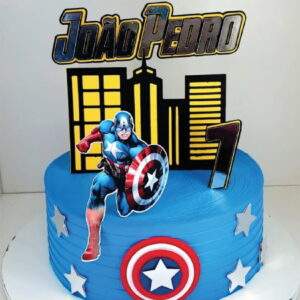 Arquivo de Corte Topo de Bolo Capitão América Vingadores