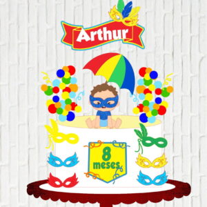 Arquivo de Corte Topo de Bolo Carnaval Bebe