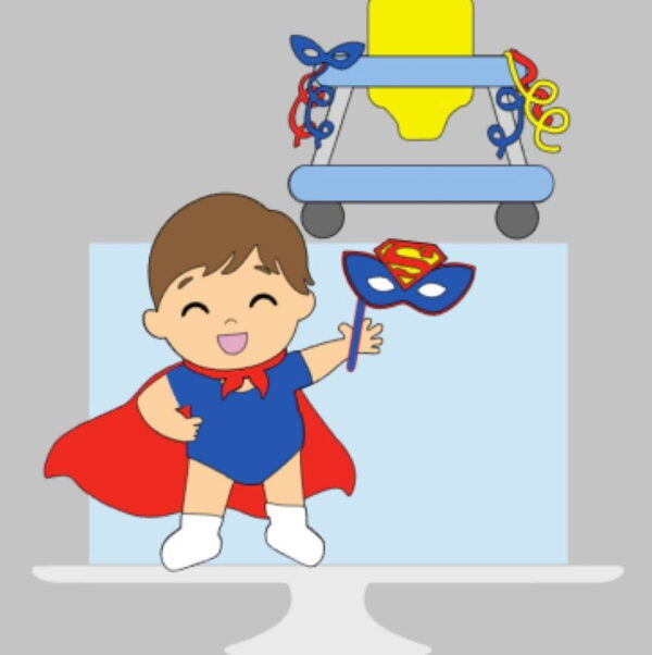 Arquivo de Corte Topo de Bolo Carnaval Super Homem Superman