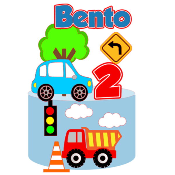 Arquivo de Corte Topo de Bolo Carrinhos #4