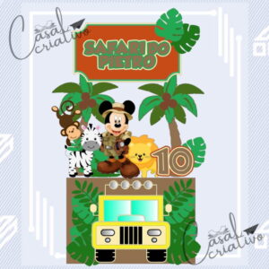 Arquivo de corte topo de bolo Carro Mickey
