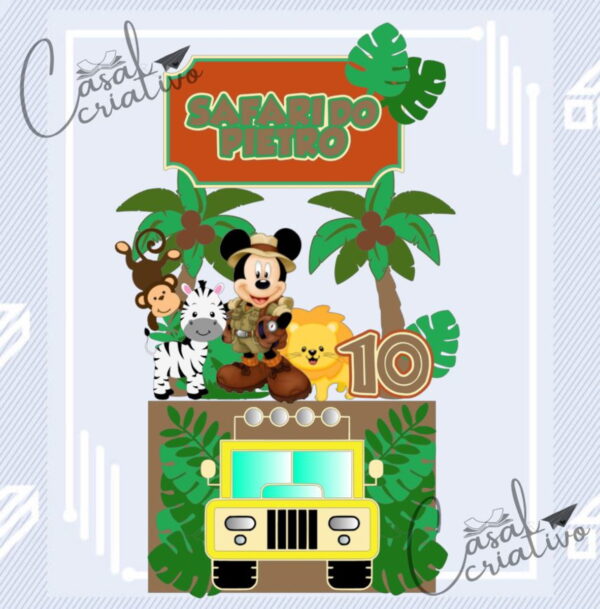 Arquivo de corte topo de bolo Carro Mickey