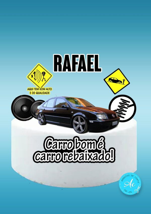 Arquivo Digital Topo de Bolo Carro Rebaixado #1 Pdf/jpg - Imagem 2