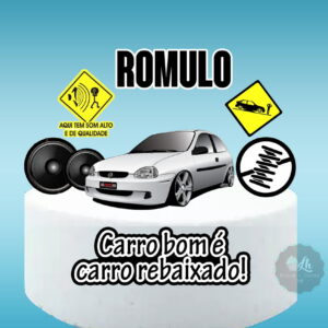 Arquivo Digital Topo de Bolo Carro Rebaixado #1 Pdf/jpg