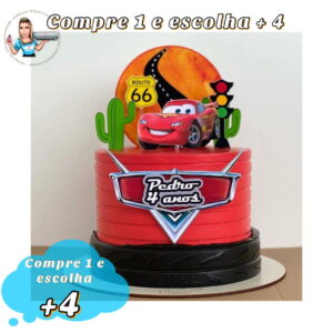 Arquivo de corte topo de bolo - Carros 001