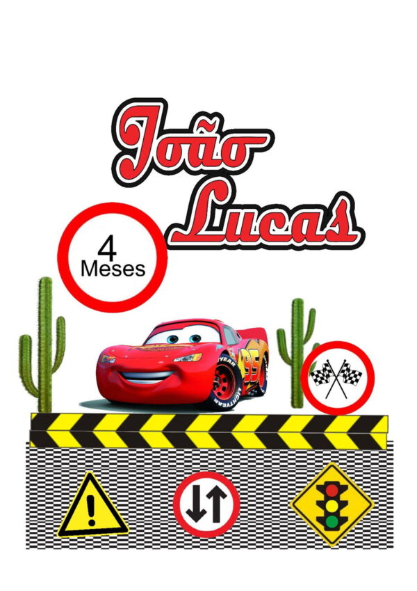 Arquivo de Corte Topo de Bolo Carros 01