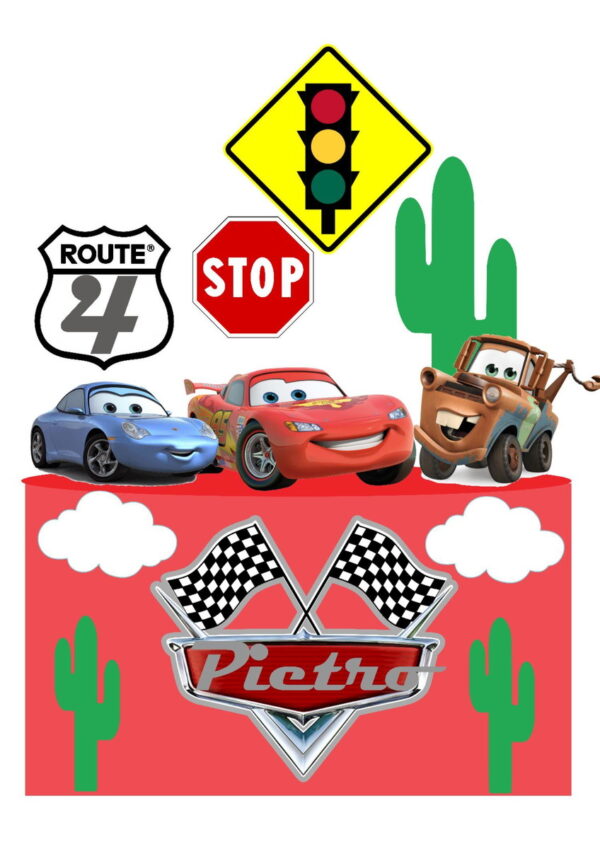 Arquivo de Corte Topo de Bolo Carros 02