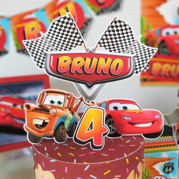 Arquivo de Corte topo de bolo Carros 02 - Studio e PDF