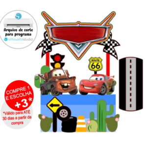 Arquivo de Corte Topo de Bolo Carros
