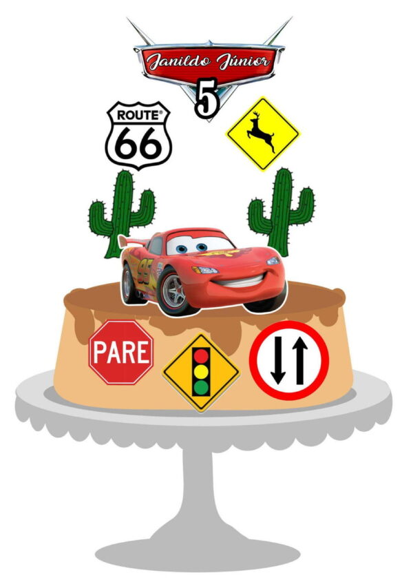 Arquivo de Corte Topo de Bolo Carros /compre 1 Leve 10