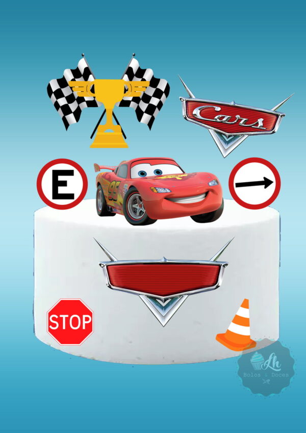 Arquivo de corte Topo de bolo Carros Disney #1 PDF/JPG - Imagem 2