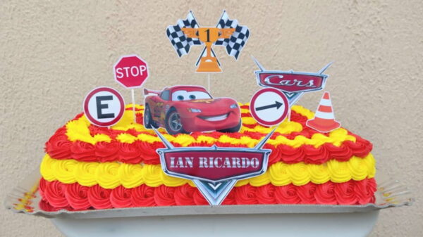 Arquivo de corte Topo de bolo Carros Disney #1 PDF/JPG