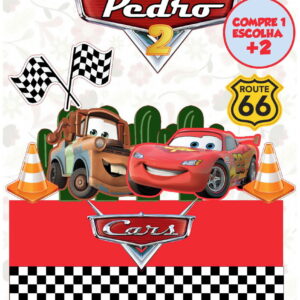 162 - Arquivo de Corte Topo de Bolo Carros Disney 1