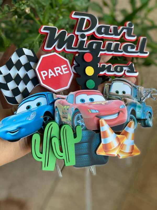 Arquivo de corte Topo de bolo Carros Disney Mcqueen #2146