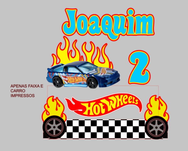 Arquivo de Corte Topo de Bolo Carros Hot Wheels