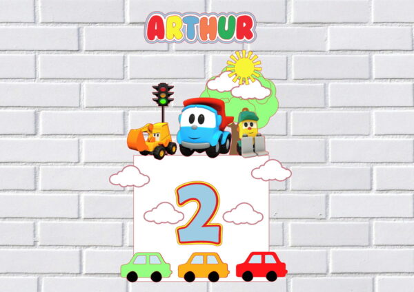 Arquivo de Corte Topo de Bolo Carros Studio 002