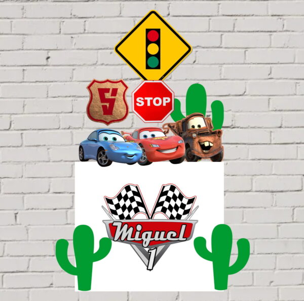 Arquivo de Corte Topo de Bolo Carros Studio 001