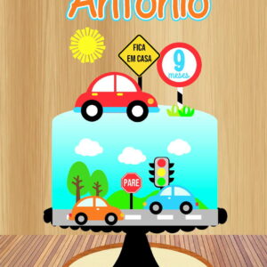 Arquivo de Corte Topo de Bolo Carros Transito