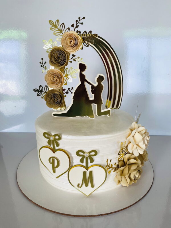 Arquivo de Corte Topo de Bolo - Casamento 2 - Imagem 2