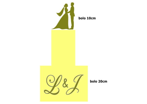 Arquivo de Corte Topo de Bolo Casamento Flexi Foison - Image 2