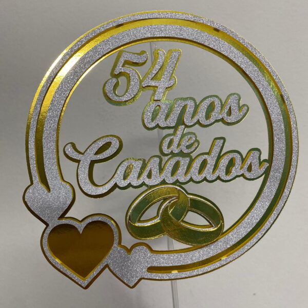Arquivo de Corte Topo de Bolo Casamento - Imagem 2