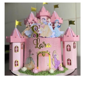 Arquivo de Corte Topo de Bolo Castelo 3d Princesas