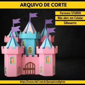 Arquivo de Corte Topo de Bolo Castelo 3d Studio 002
