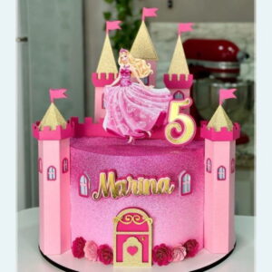 Arquivo de Corte Topo de Bolo Castelo Barbie Studio #2903
