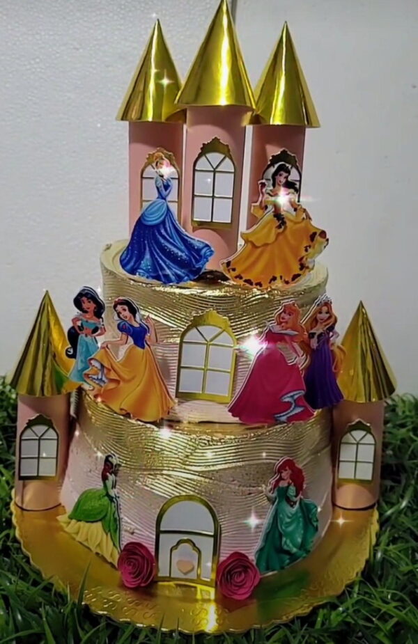 Arquivo De Corte Topo De Bolo Castelo Princesas
