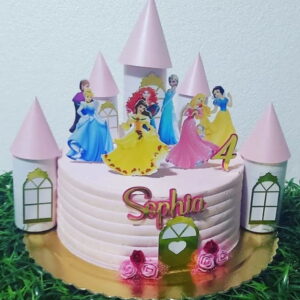 Arquivo de Corte Topo de Bolo castelo Princesas da Disney